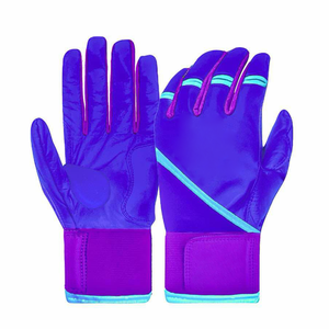 Gants de frappe de baseball à manchette longue en cuir de vachette de couleur rose et blanche personnalisés de qualité supérieure pour joueurs professionnels - Product Image 2