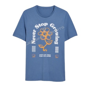 Camiseta de gran tamaño de tela de Jersey de algodón 100% de alta calidad para hombre, cuello redondo con impresión Digital personalizada, Etiqueta interior para el cuello - Product Image 1