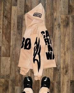 OEM Manufacturer <b>Distressed</b> Embroidery And Acid Wash <b>Top</b> Trending Tracksuit Cotton Fleece Premium Quality Tracksuit 500 GSM - Product Image 4