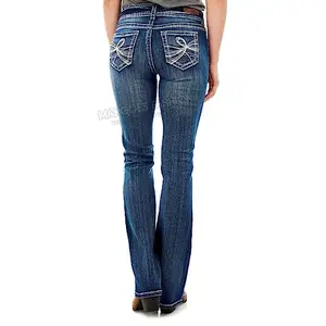 Nieuwste Stijl Straight Slim Fit Comfortabele Dames Jeans Vrijetijdskleding Lichtgewicht Jean Broek Voor Dames