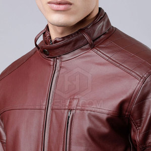 Vente en gros de veste en cuir grande taille de haute qualité pour hommes style de la rue col montant hiver séchage rapide respirant couleurs personnalisées - Product Image 6