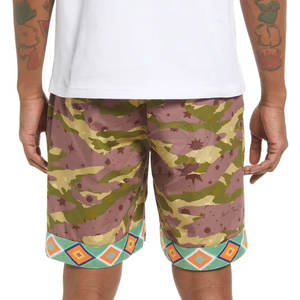 กางเกงขาสั้นลำลองของผู้ชายผ้าคอตตอนแห้งเร็วเอวปานกลางระบายอากาศลาย100% ออกแบบโลโก้ได้ตามต้องการ - Product Image 3