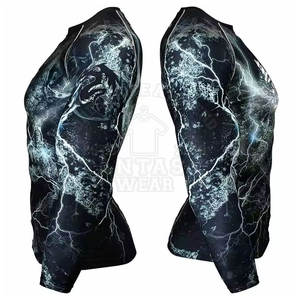 Camiseta de Compresión para Hombre con Logotipo Personalizado al por Mayor, Camisetas de Compresión de Manga Larga para Gimnasio - Product Image 3