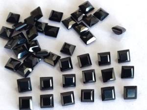 Natural Black Spinel Square 12mm Cut Faceted - Loose Black Spinel Loose Gemstone Top Quality - Product Image 6