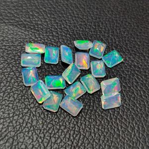 8x10มม. โอปอลเอธิโอเปียธรรมชาติเหลี่ยมเพชรพลอยตัดคริสตัลรักษาอัญมณีหลวมหลากสีเครื่องประดับโอปอลขายส่ง - Product Image 2