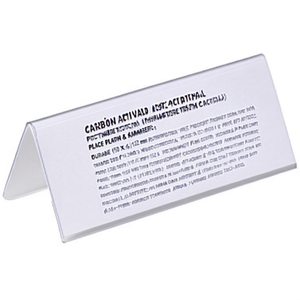Paquete de 25 Tarjetas de Identificación de Mesa Transparentes de PVC-Hardfoil Resistentes de 150 x 61/122 mm para Tarjetas de Lugar y Números de Mesa - Product Image 2