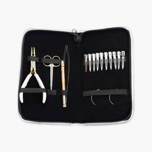 Kit d'extension de cheveux en gros d'impression de logo personnalisé de haute qualité en acier inoxydable comprenant des pinces et de la colle en vente maintenant! - Product Image 3