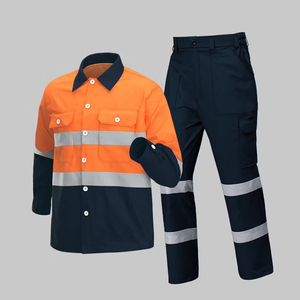 Ropa de Trabajo Industrial de Alta Visibilidad Personalizada, Chaqueta y Pantalones de Seguridad Reflectantes con Logotipo, Traje de Trabajo de Polialgodón, Overol, Uniformes - Product Image 5