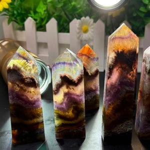 Cristal <span class=keywords><strong>de</strong></span> fluorite rutilée rare <span class=keywords><strong>de</strong></span> haute qualité, pointe transparente, dalle <span class=keywords><strong>de</strong></span> fluorite, <span class=keywords><strong>tour</strong></span> avec rutile doré, générateur d'énergie Reiki - Product Image 3