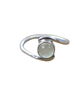 Anillo de plata estilo bohemio hecho a mano, joyería de plata de ley 925, piedra preciosa aguamarina, anillo de tendencia, joyería para mujer, regalo para ella - Product Image 1
