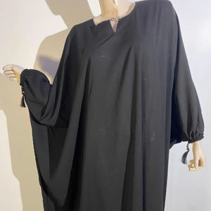 Kimono décontracté brodé à la main pour femmes Abaya XXL taille avec bouton fait à la main pour adultes - Product Image 1