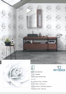 Azulejos modernos de porcelana de alto pulido Superficie Lisa esmaltada vitrificada clásica para encimera de piso de cocina Fabricado EN LA India - Product Image 3
