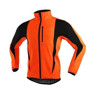 Veste de cyclisme d'hiver pour homme PIHA SPORTS avec logo réfléchissant, respirante, à manches longues, col montant, maillot de vélo, veste coupe-vent, gilet d'extérieur - Product Image 3