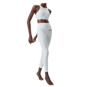 Ensemble de yoga fitness, nouveau design, vêtements de sport à séchage rapide pour femmes, matière polyester/nylon, logo personnalisé, devant 2 pièces, OEM personnalisé - Product Image 5