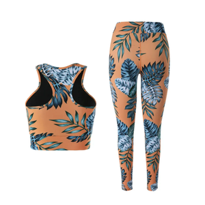Solid Backless Yoga Set Women's Racerback <b>Crop</b> Top High Waist <b>Leggings</b> 2 Piece Spandex/Nylon Quick-Dry Breathable Workout Outfit - Product Image 3
