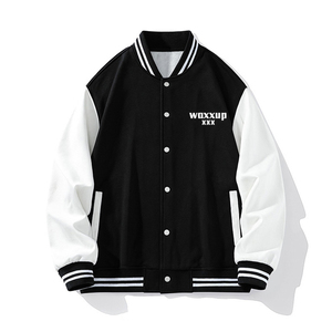 Design personnalisé Vente en gros Logo brodé de haute qualité Couleur assortie Extérieur Camouflage Baseball Varsity Veste pour hommes - Product Image 6