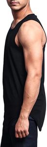 Débardeurs tricotés décontractés pour hommes, col ras du cou sans manches, t-shirts musclés, débardeurs d'été 100% coton, prix bon marché de BD - Product Image 3