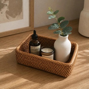 Juego de 3 Cestas Ovaladas de Ratán con Borde Trenzado, Hechas a Mano, Ecológicas, Almacenamiento Natural, Modernas, Multifuncionales, Artex Green Earth, Hechas en Hanoi - Product Image 6