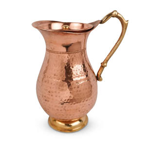 Vintage Style Pure Copper <b>Water</b> <b>Jug</b> Hammered Design for Kitchen & Tabletop <b>Water</b> Drinking Restaurant & Hotel Supplies - Product Image 5