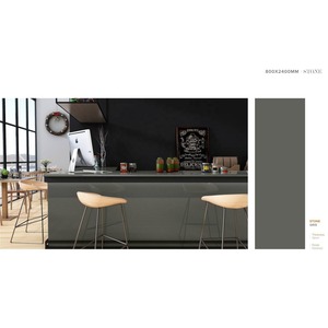 แผ่นพอร์ซเลนขัดเงาเต็มตัวสีเทาขนาด800x2400x15มม. สำหรับเคาน์เตอร์ - Product Image 4