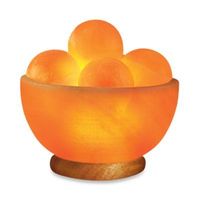 Lampe artisanale élégante bol de sel rose de l'Himalaya sculpté fleur amour et styles de lettres pour cadeau et décoration intérieure de la maison