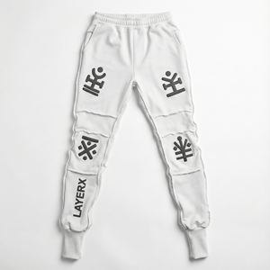 Pantalons de survêtement skinny en coton épais pour femmes tendance Y2K, imprimé 3D en relief, effet usé, sans couture, pantalon de jogging streetwear, fabrication - Product Image 1