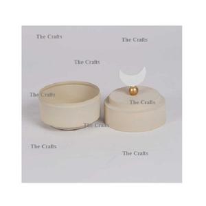 Ensemble de bols de service de couleur beige en fer de deux tailles différentes boîte de serveur de noix pour la fête de mariage et l'utilisation d'événement - Product Image 3