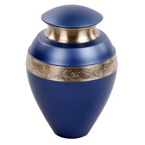 Urnes de crémation Urnes pour adultes en métal de forme ronde finie colorée Vente chaude polie personnalisée pour les fournitures funéraires Urnes humaines - Product Image 2