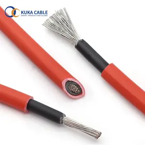 Kabel surya DC TUV 4mm2 6mm2 PV1-F tahan UV kawat surya AC PV 0,6kv/1KV
