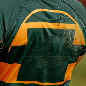 Rugby Match Jersey With Reinforced Shoulders And Breathable Panels Rugby Jersey With <b>Strong</b> Collar And Stretch <b>Fabric</b> - Product Image 4