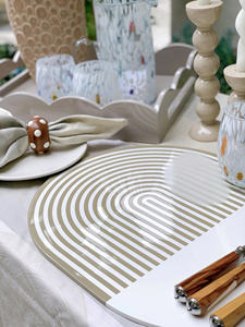 Elegance Lacquer <b>Placemat</b> Printing Graphic Punch of Color Round Table <b>Placemat</b> Mdf <b>Placemats</b> - Product Image 3