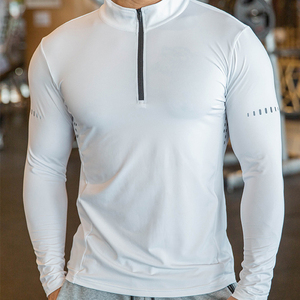 เสื้อยืดผู้ชายแขนยาวผ้าโพลีเอสเตอร์สแปนเด็กซ์แห้งเร็วเสื้อออกกำลังกายขายส่งเสื้อออกกำลัง - Product Image 4