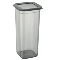 Boîte de rangement alimentaire carrée moderne en plastique PP Afossa 1,9 L, personnalisable, avec couvercle hermétique, réutilisable et empilable, pour épices et garde-manger – Meilleure vente