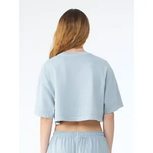 T-shirt Crop Personalizzabile in Cotone Pesante Lavato - Articolo Promozionale per Merchandising - Product Image 2