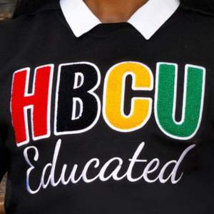 HBCU Educated Chenille Embroidered Sweatshirt Unisex Custom College Style Crewneck Pullover Fleece Casual Streetwear <b>Top</b> - Product Image 3