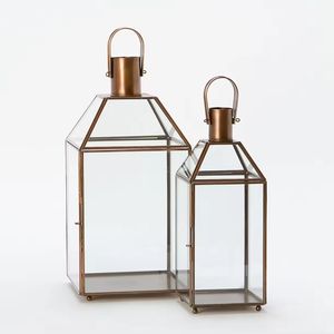 Lanterne à bougie marocaine en métal doré de Style luxe avec verre pour la maison et la décoration de Noël lanternes suspendues et de sol - Product Image 4