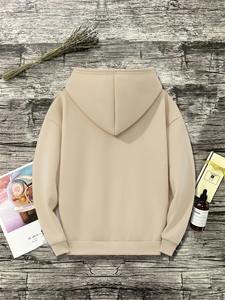 เสื้อมีฮู้ดผู้ชายผ้าคอตตอน/โพลีเอสเตอร์พิมพ์ลายดิจิตอลลายลายแบบเรียบย้อมสีล้วนบริการ OEM - Product Image 5