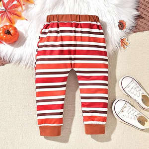 Conjunto de ropa de bebé niño nuevo al por mayor, conjunto de ropa de niño de punto con cremallera, ropa de niño, suéter, pantalones, conjunto informal de lana cepillada - Product Image 6