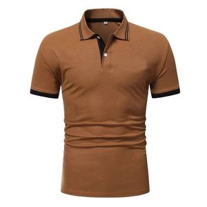 Nuevo diseño único de polo de talla grande para hombre con patrón sólido de lona de algodón 100% transpirable de secado rápido - Product Image 1