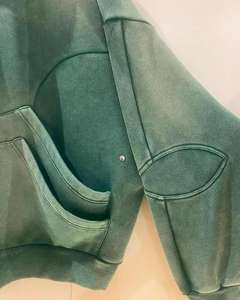 Sweatshirts à capuche baggy surdimensionnés personnalisés pour hommes Design léger et solide en coton et poly - Product Image 4