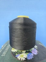 Fil DTY en polyester 100 % recyclé, entièrement personnalisable (OEM & ODM), torsion réglable et direction S/Z, 30D à 600D, teint en masse noir
