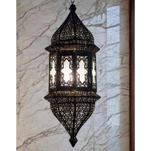 Eid 2025 <b>Lanterns</b> & Lighting Flashlight Moroccan Decorative Hanging <b>Lantern</b> Home Decorative Glass Walls Hanging <b>Candle</b> <b>Lantern</b> - Product Image 1
