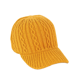 Automne hiver nouvelle mode casquettes de Baseball pour hommes Performance couleur unie plaque lumineuse ajustée bord incurvé chaud tricoté éponge - Product Image 2