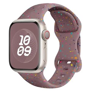 Bracelet pour Apple Watch, bracelet sport en silicone de luxe, taille 45 mm/49 mm, respirant, doux, réglable, couleurs orange/blanc/rose - Product Image 2