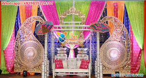 Thème marocain Henné Nuit Événement Scène Décoration Arabe Banc De Mariage Léger Fibre De Verre Taille Personnalisable - Product Image 4