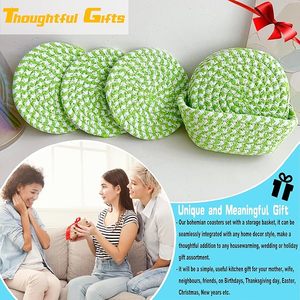 Cotton Rope <b>Table</b> <b>Coaster</b> Durable Mats & Pads for Tabletop Protection Tableware Decorative Beast Design Attractive <b>Coaster</b> - Product Image 5