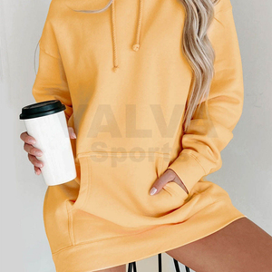 Sudaderas con capucha de algodón 100% de gran tamaño para mujer, manga larga con hombros caídos, para invierno, ropa de calle delantera - Product Image 3
