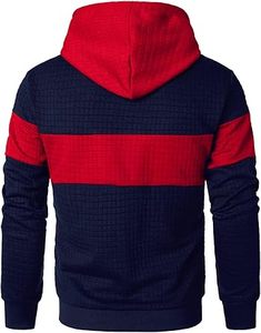 Sudadera con capucha Unisex con estampado personalizado de máxima comodidad, acogedor patrón de gofres, elegante giro de moda para invierno, capas de lana - Product Image 5