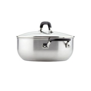 Olla caliente de cazuela redonda de metal de diseño premium duradero con aspecto atractivo, perfecta para servir comida en cenas y fiestas familiares - Product Image 5