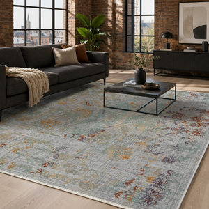 Alfombra Lavable Moderna Rug Weavers RW7088 Linea Grey, Venta al por Mayor, Chenilla Lavable, 10 Tamaños - Product Image 1